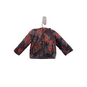 CARTERS Girl’s Quilted Floral Lightweight Hooded Jacket / Size: 18 Mos